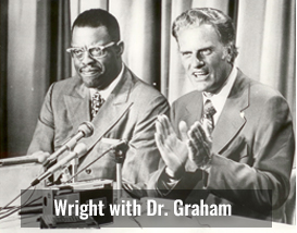 Wright with Dr. Graham